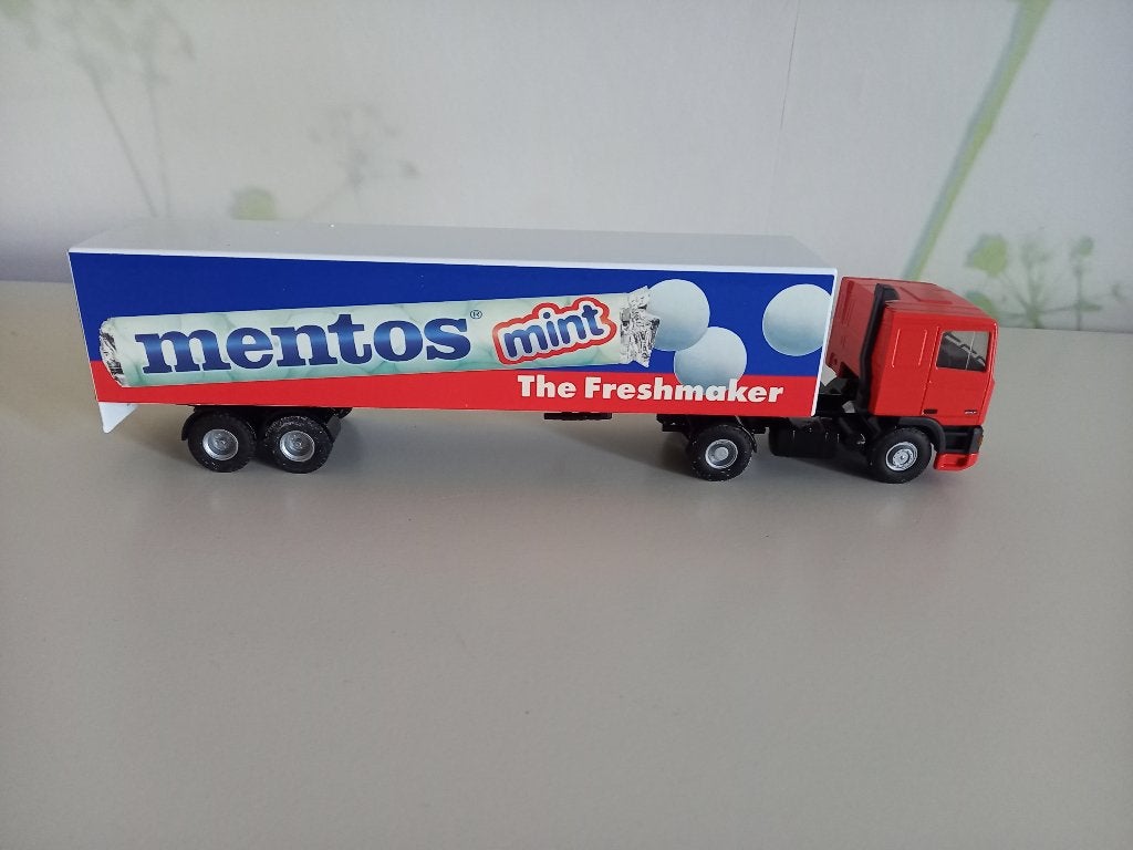 Daf 95 met oplegger mentos, Ophalen of Verzenden, Zo goed als nieuw, Bus of Vrachtwagen, Lion Toys