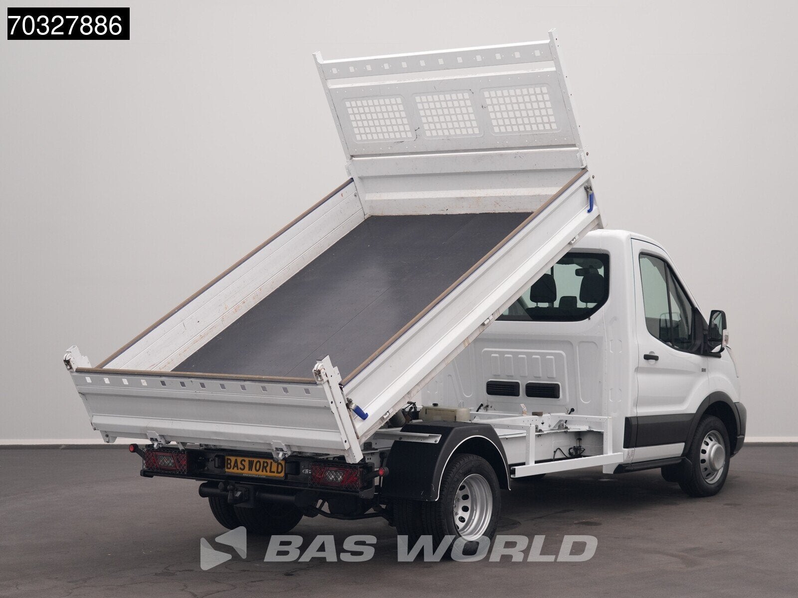 Ford Transit 130pk Kipper Dubbellucht Trekhaak Airco Cruise, Stof, 4 cilinders, Wit, Bedrijf