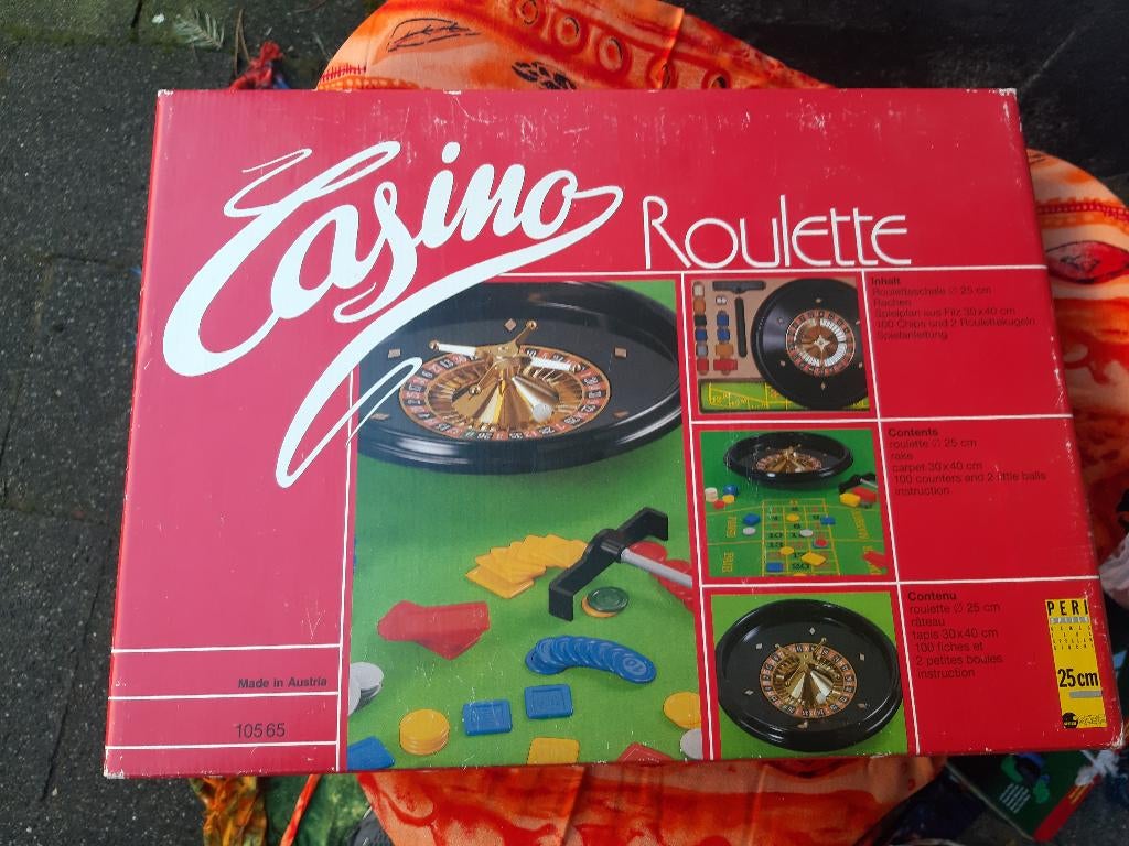 Casino Roulette spel van Peri, 25 cm, Ophalen, Zo goed als nieuw, Een of twee spelers, PERI