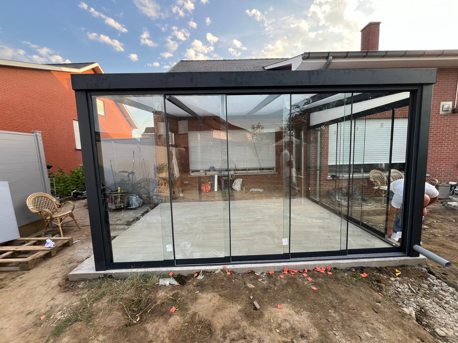 15% KORTING VERANDA, GLAZENSCHUIFWAND EN CARPOT, Tuin en Terras, Overkappingen, Ophalen of Verzenden, Nieuw, Serre