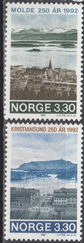 Noorwegen Michel nr. 1098-1099 Postfris, Postzegels en Munten, Postzegels | Europa | Scandinavië, Verzenden, Noorwegen, Postfris