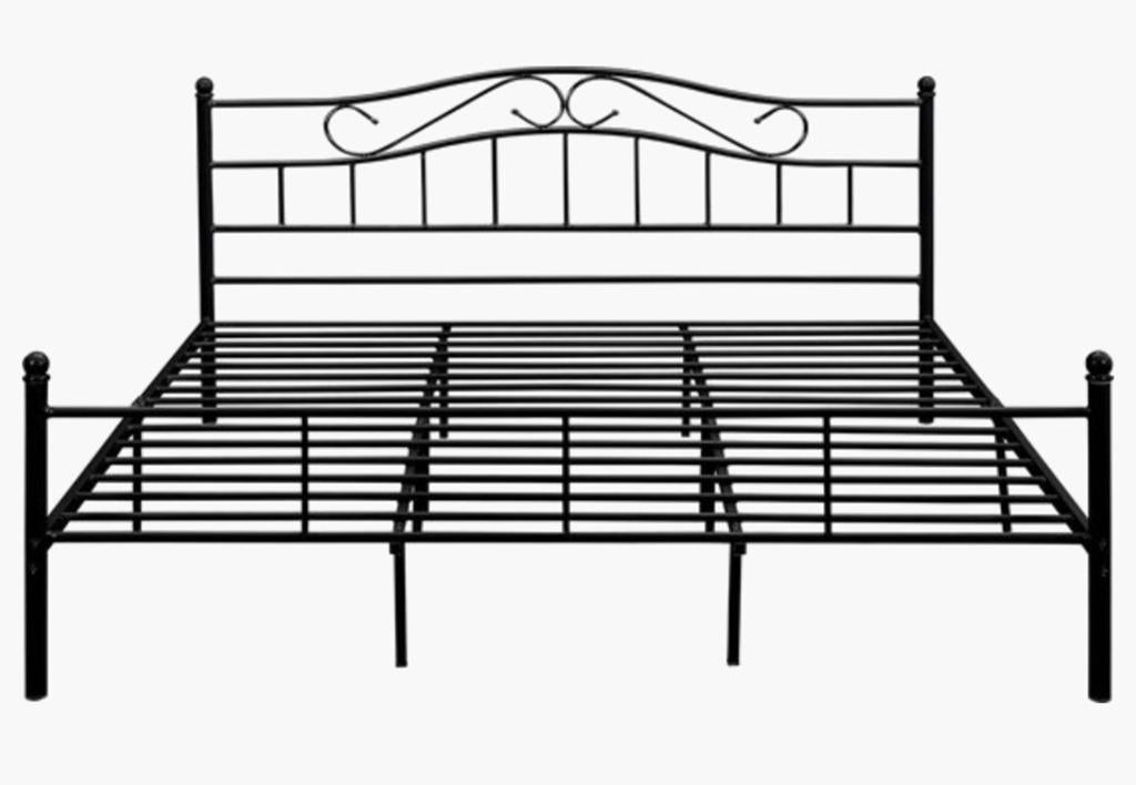 Zwart metalen tweepersoonsbedframe 180x200 cm, Ophalen, Gebruikt, Zwart, Vintage