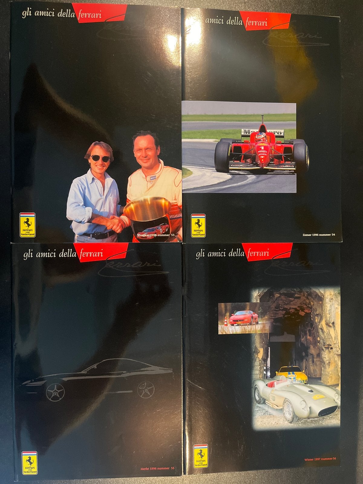 Gli Amici della Ferrari - 4 nummers 1996-1997, Ophalen of Verzenden, Gelezen, Ferrari