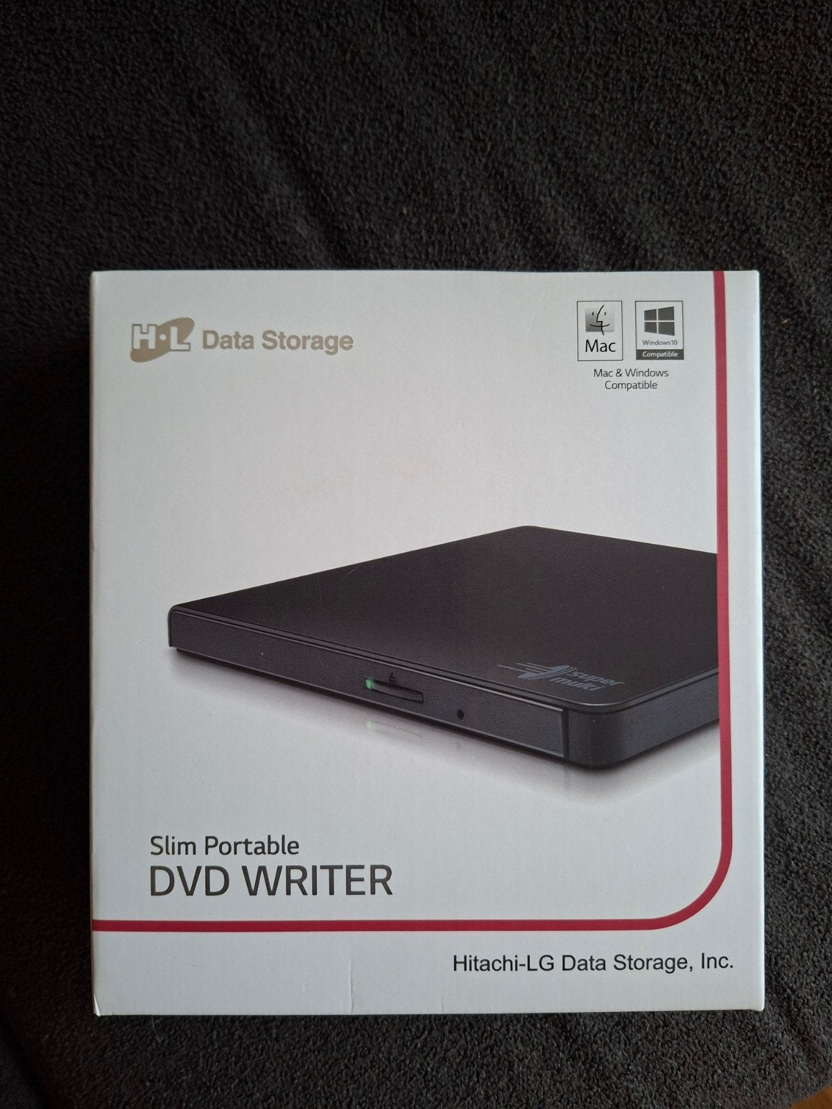 Nieuwe Hitachi-LG Slim Portable DVD Writer (Extern), Computers en Software, Optische drives, Dvd, Nieuw, Extern, MacOS