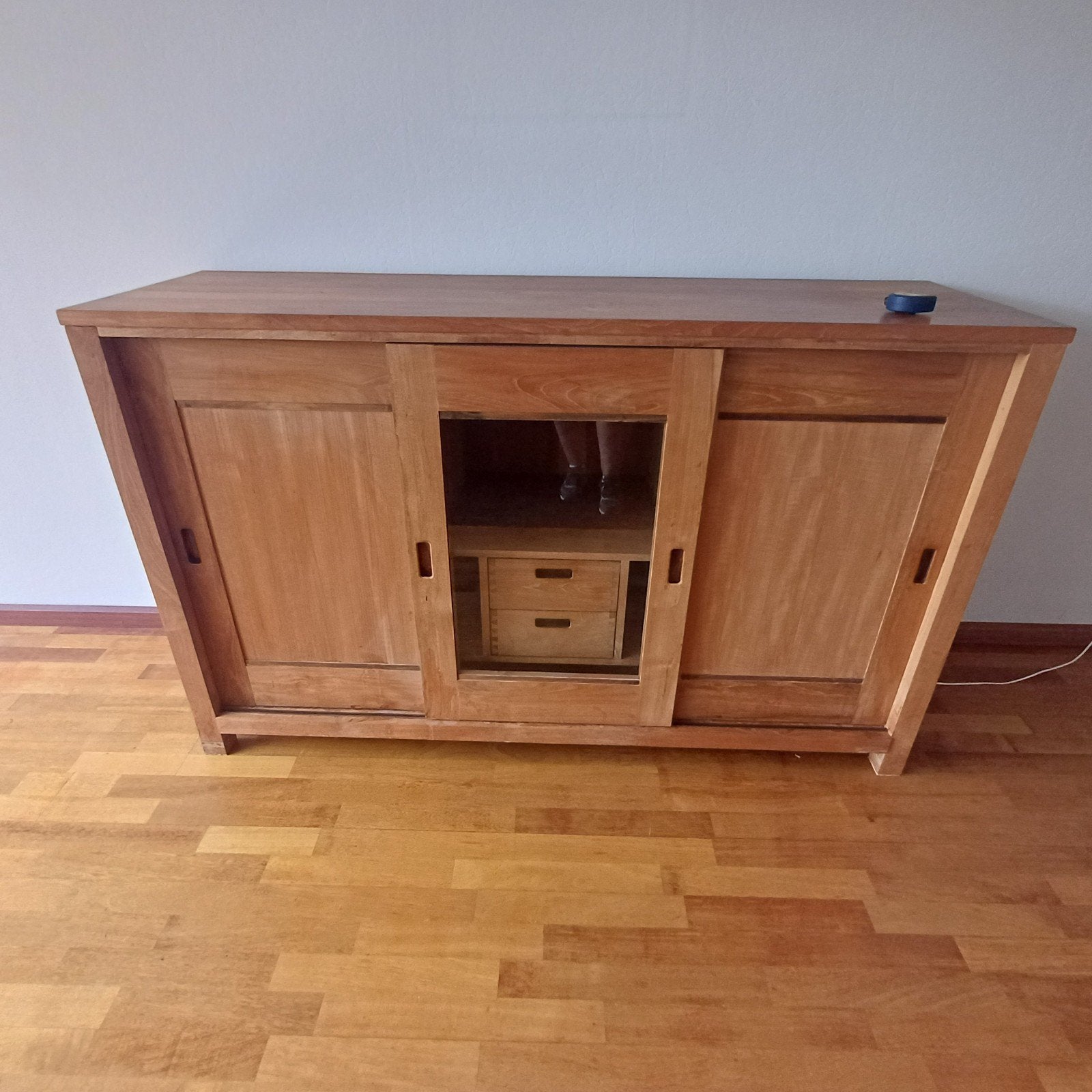 Teak houten dressoir, Huis en Inrichting, Kasten | Dressoirs, Ophalen, Gebruikt, Teakhout, 200 cm of meer