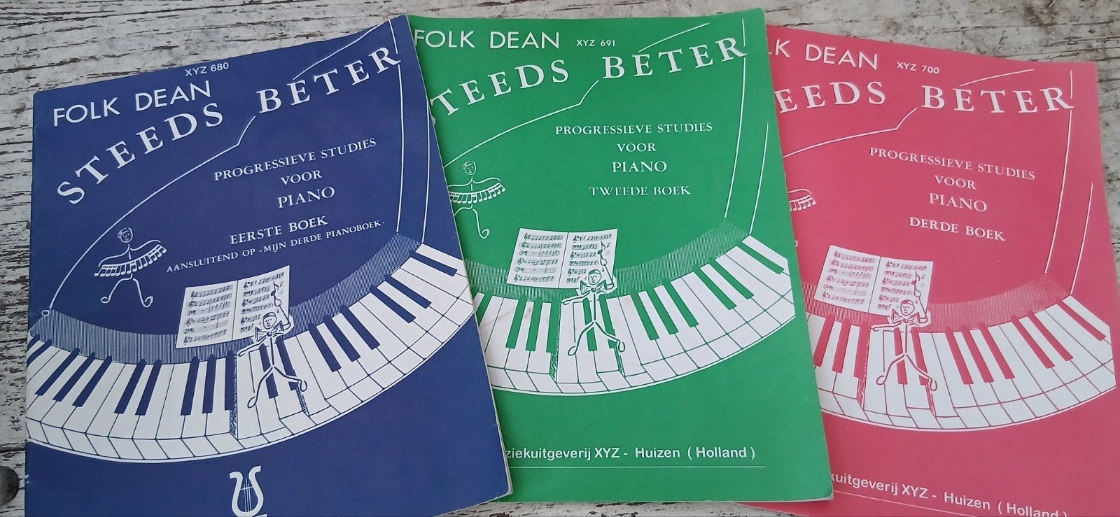 Complete serie Folk Dean pianoboeken Steeds Beter, Gebruikt, Les of Cursus, Ophalen of Verzenden, Piano
