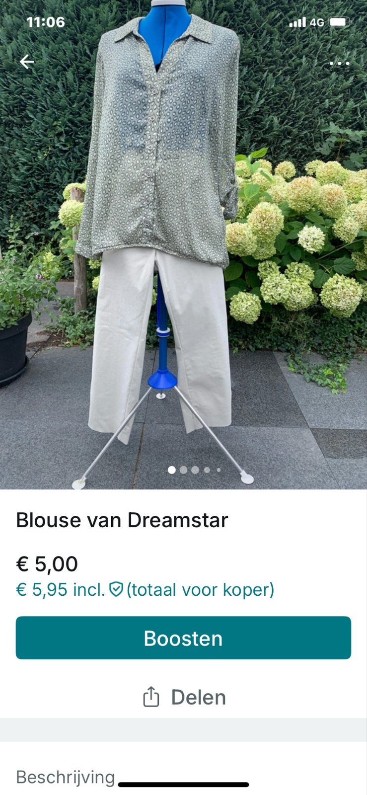 Dreamstar blouse met dierenprint - Maat 44, Verzenden, Zo goed als nieuw, Maat 42/44 (L), Groen