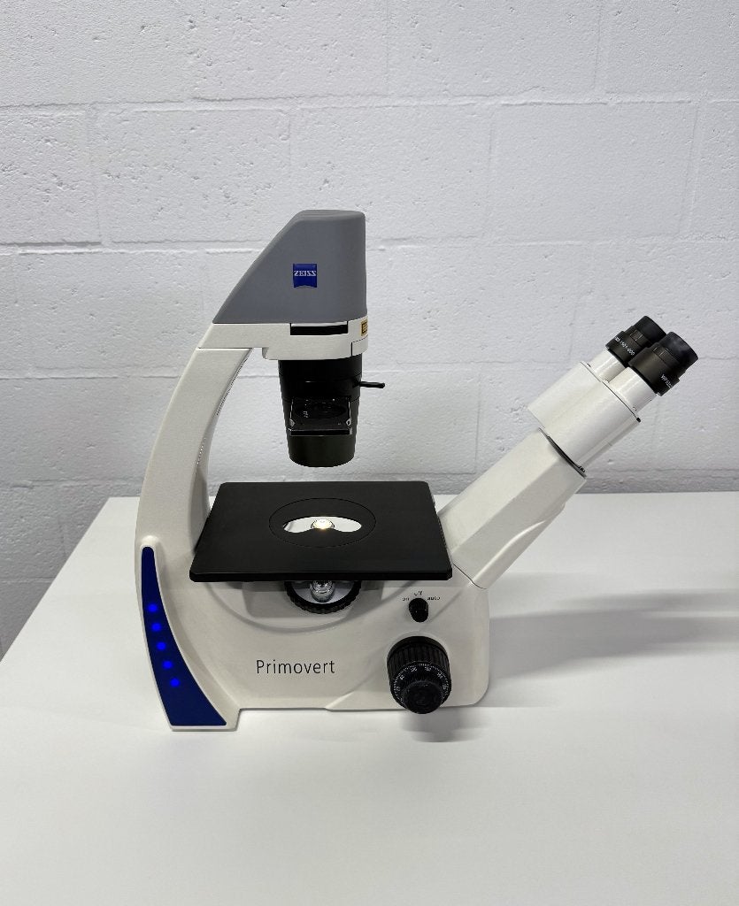 Zeiss Primovert Omkeermicroscoop, Ophalen of Verzenden, Zo goed als nieuw, Minder dan 400x, Biologische microscoop