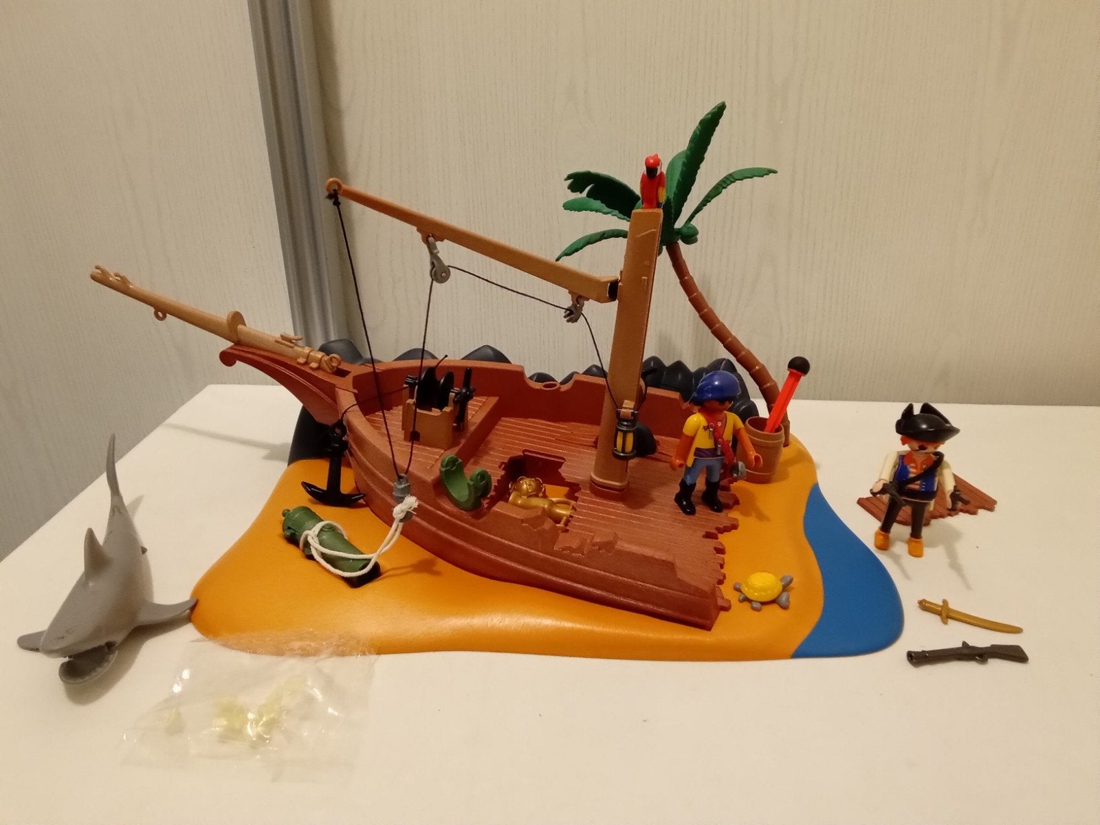 Playmobil 4136 piraten met wrak compleet, Pirates, Gebruikt, Complete set, Ophalen of Verzenden