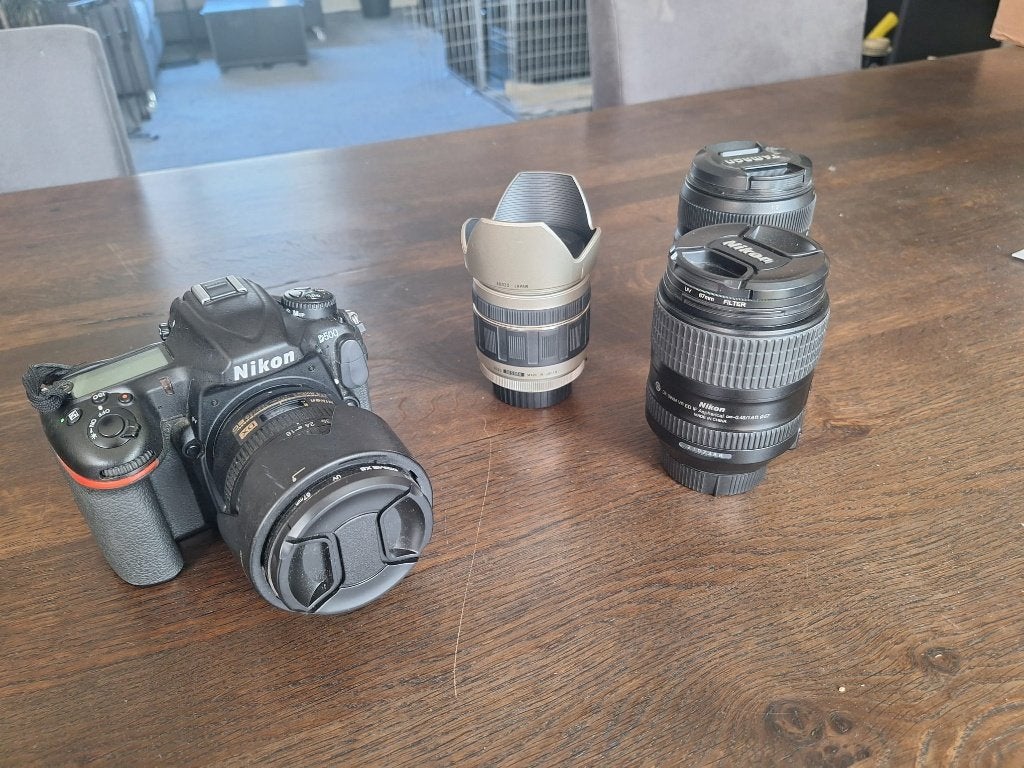 Nikon D500 spiegelreflexcamera met 4 lenzen, Audio, Tv en Foto, Fotocamera's Digitaal, Gebruikt, Spiegelreflex, Nikon, Geen optische zoom