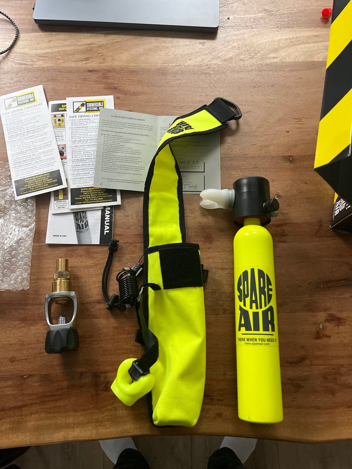 Spare Air duikfles 300 - Niet gekeurd, nooit gebruikt, Watersport en Boten, Ophalen of Verzenden, Gebruikt, Duikfles
