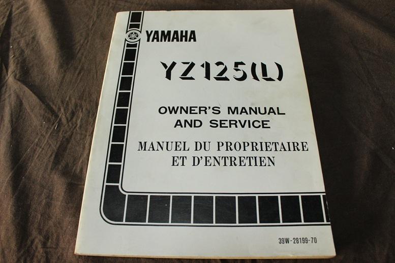 Yamaha YZ125 L 1983 motorcycle owner's  service manual, Ophalen of Verzenden, Yamaha