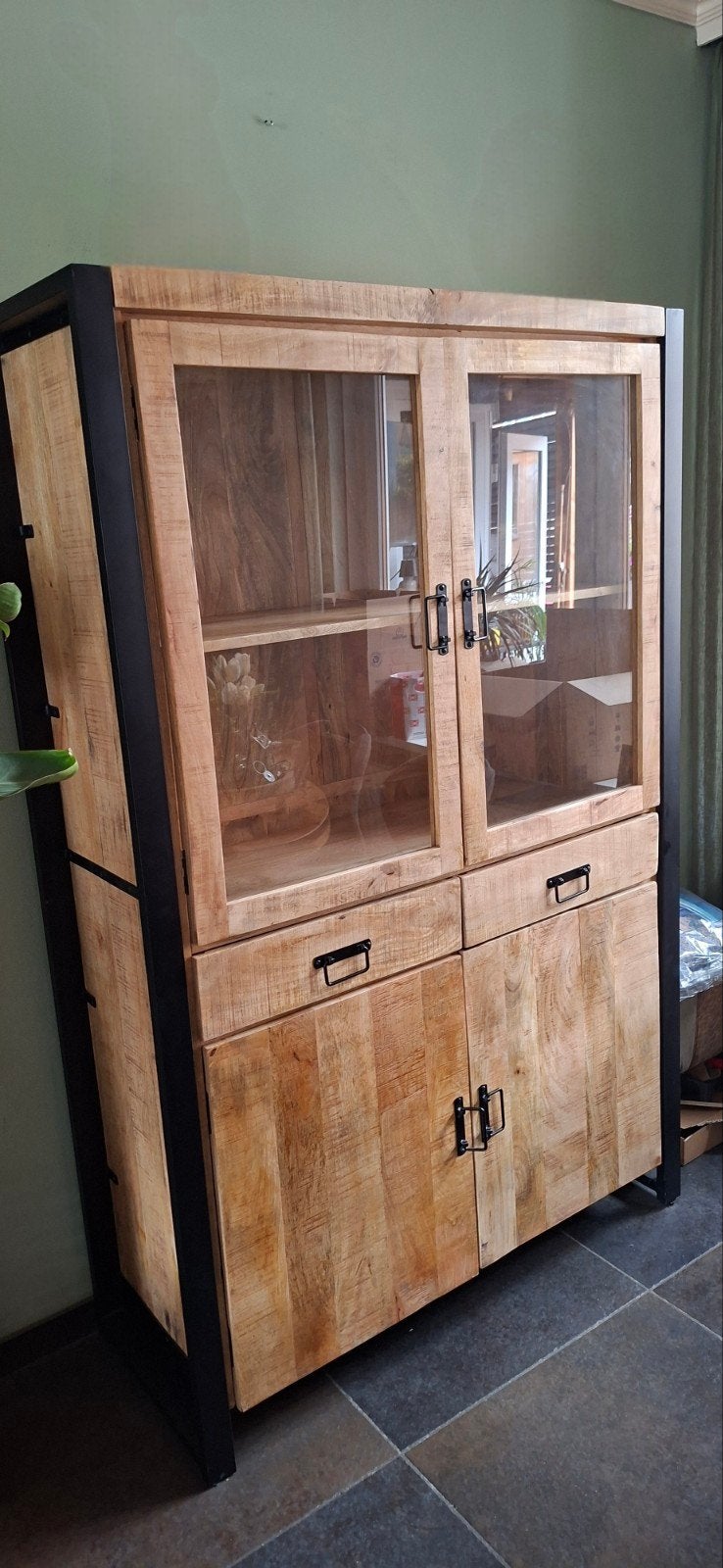 Mangohouten kast Britt, Ophalen, 50 tot 100 cm, Zo goed als nieuw, 25 tot 50 cm