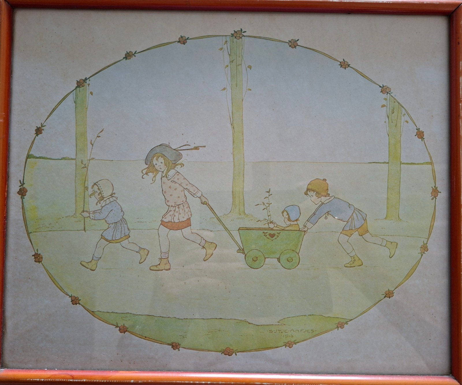 Antieke prent van Sijtje Aafjes uit 1915, Ophalen
