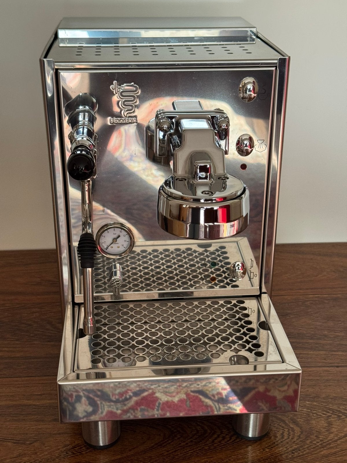 Bezerra BZ09 PM espresso rvs, Witgoed en Apparatuur, Koffiezetapparaten, Espresso apparaat, Gemalen koffie, Ophalen of Verzenden