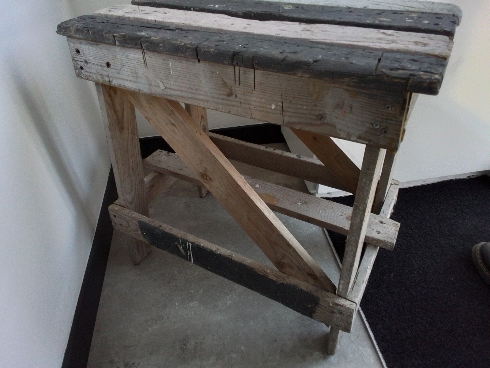 Oud houten kruk/tafel, Ophalen, Hout