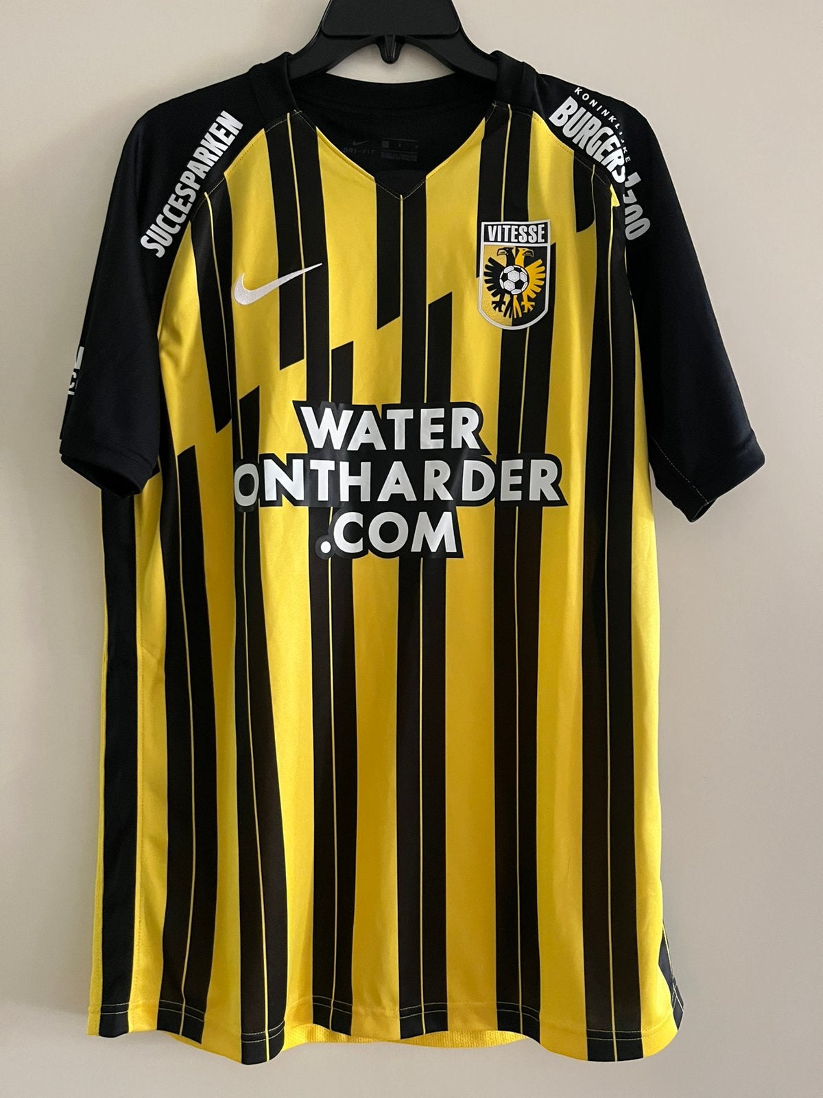 Nike Vitesse voetbalshirt L geel zwart dri-fit sportkleding, Maat L, Verzenden, Nieuw, Shirt