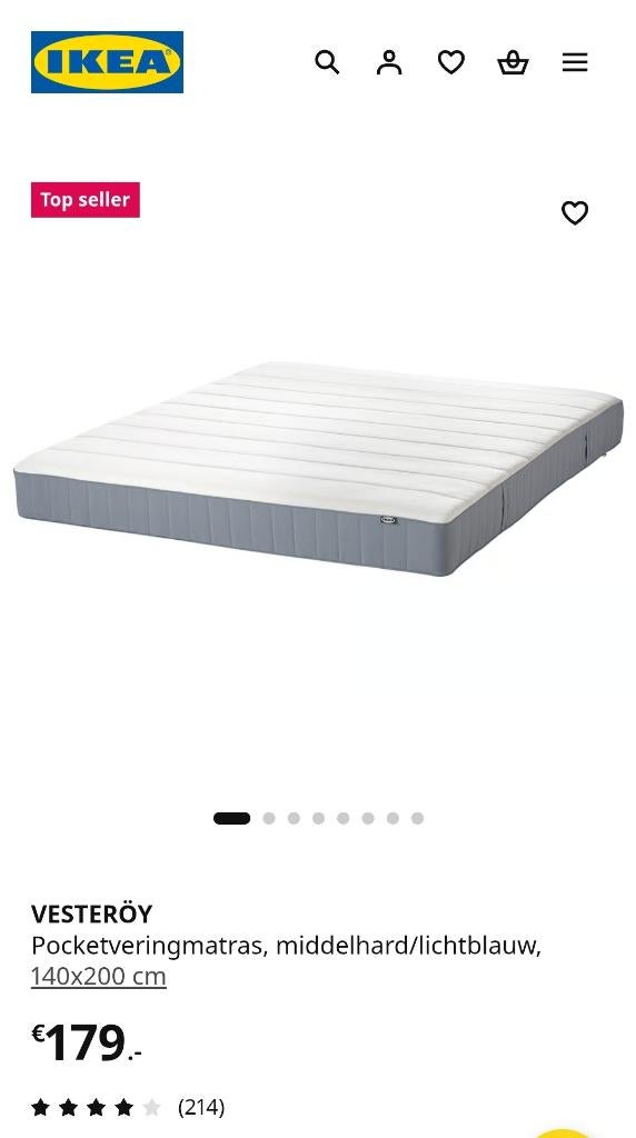 Matras 140x200, Huis en Inrichting, Slaapkamer | Matrassen en Bedbodems, Ophalen, Tweepersoons, 140 cm, Zo goed als nieuw