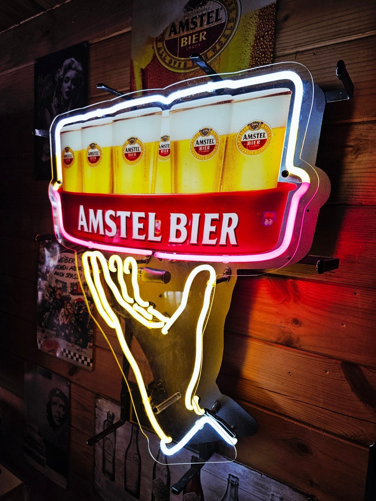 amstel neon, Verzamelen, Merken en Reclamevoorwerpen, Ophalen, Lichtbak of (neon) lamp