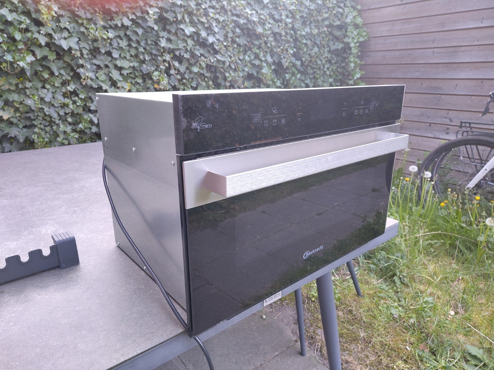 Bauknecht Combimagnetron MIDI-C Inbouw Zwart/RVS, Witgoed en Apparatuur, Ophalen, Combimagnetron, Gebruikt, Inbouw