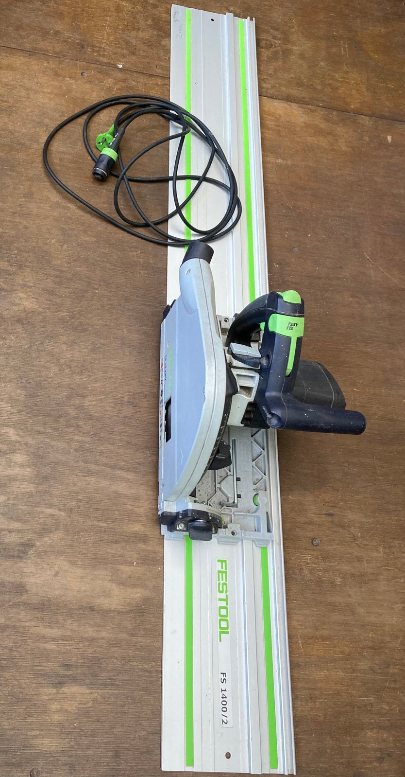 Festool TS 75 EBQ met geleiderail., Doe-het-zelf en Verbouw, Gereedschap | Zaagmachines, Ophalen, Invalzaag, Zo goed als nieuw