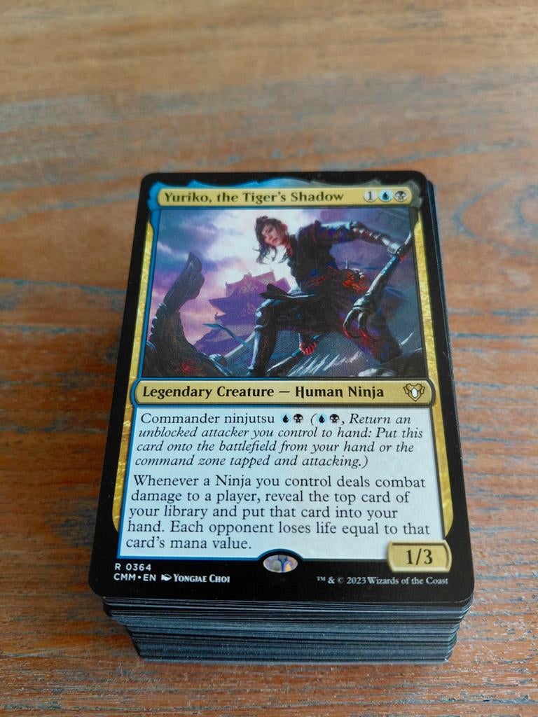 Beginner deck commander yuriko ninjas zwart blauw, Verzenden, Zo goed als nieuw, Starterdeck