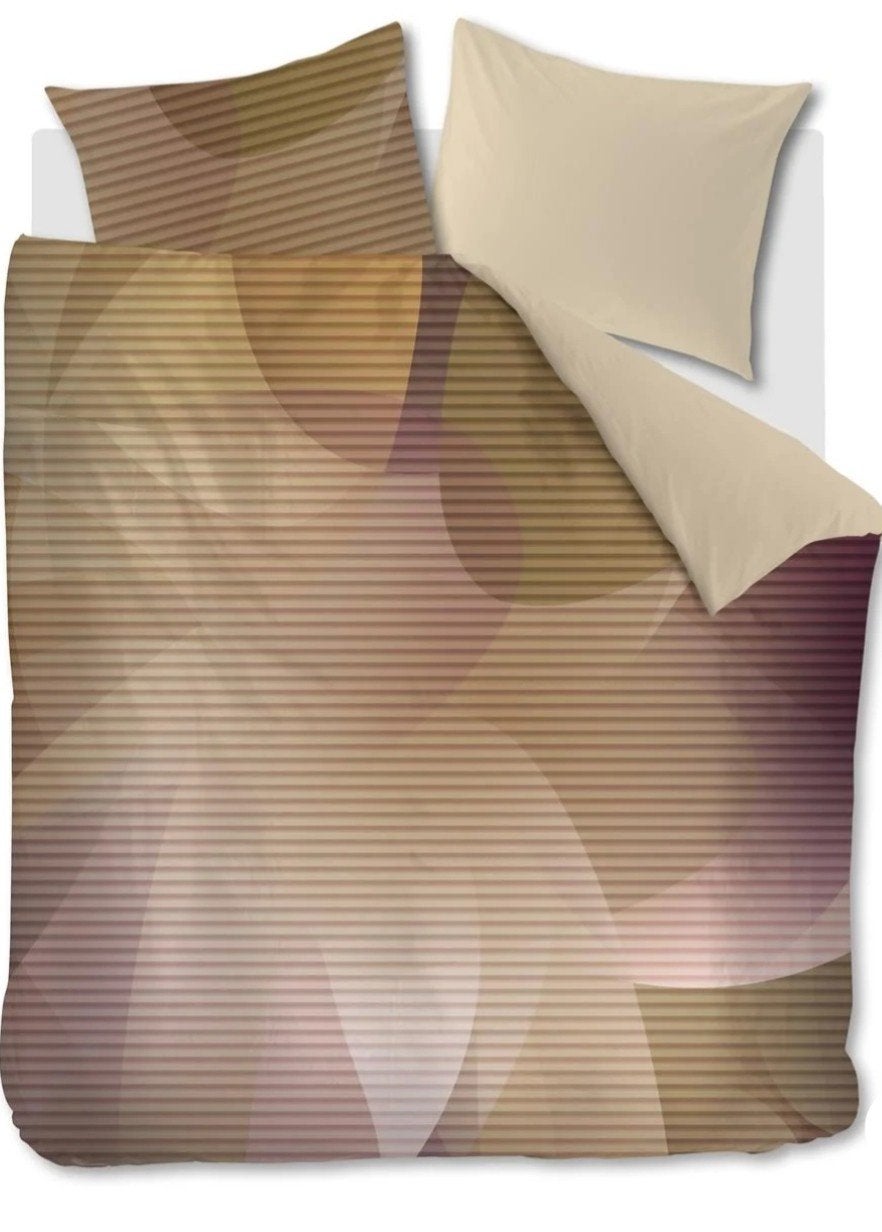 Dekbedovertrek met abstract patroon en kussenslopen, Ophalen, Beddengoedset, Tweepersoons, Zo goed als nieuw