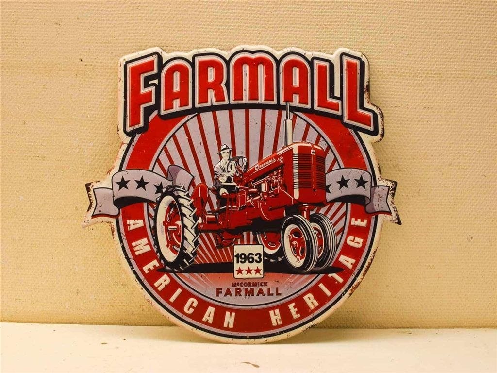 Farmall 3 d metalen Wandbord 53396, Ophalen of Verzenden, Gebruikt