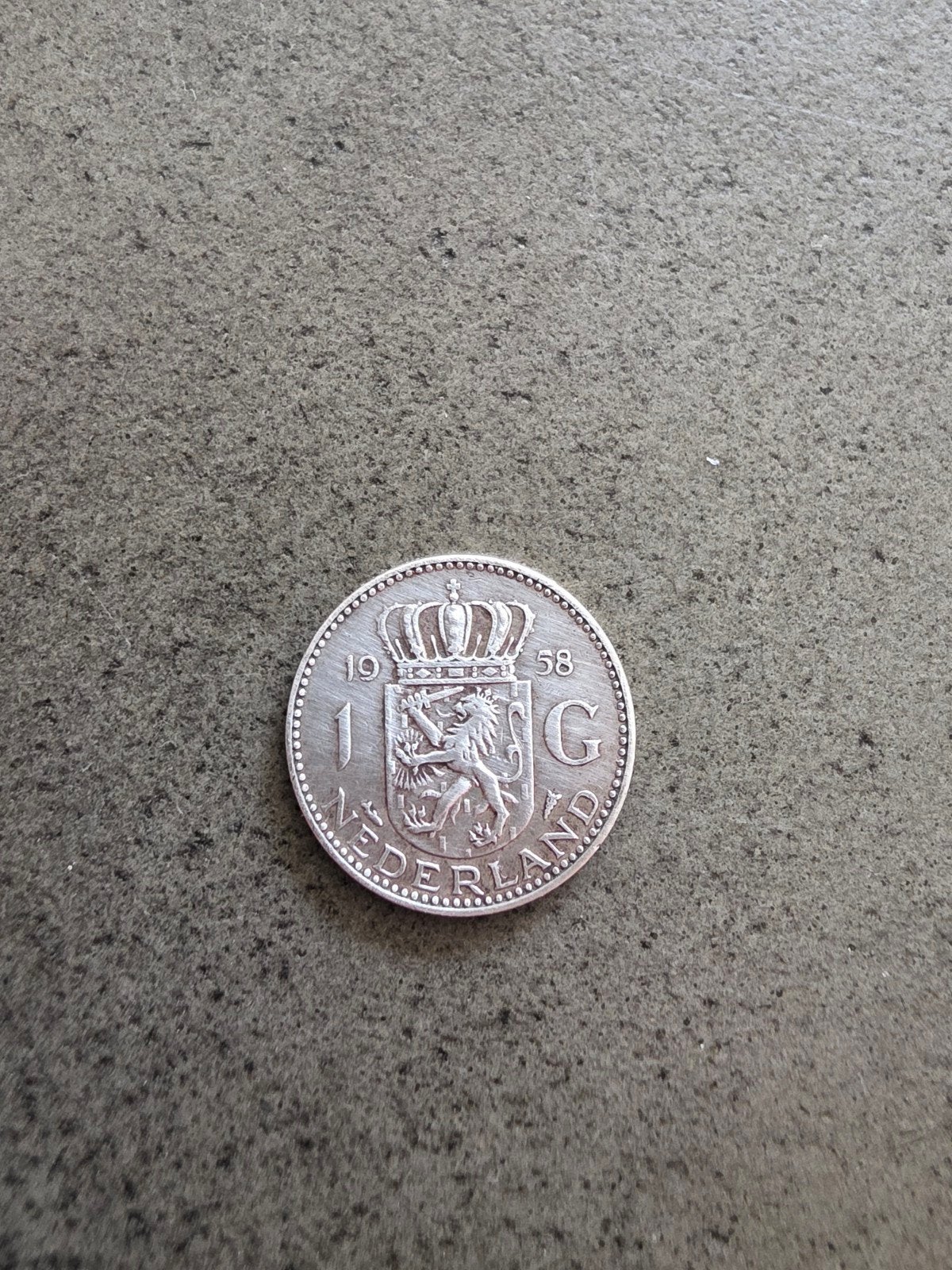 Zilveren 1 Gulden munt Koningin Juliana 1958, 1 gulden, Koningin Juliana, Zilver, Ophalen of Verzenden