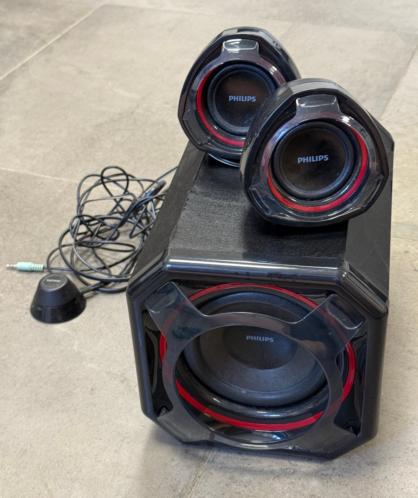 Phillips SPA5300/10 2.1 speakerset, Computers en Software, Pc speakers, Zo goed als nieuw, Ophalen of Verzenden