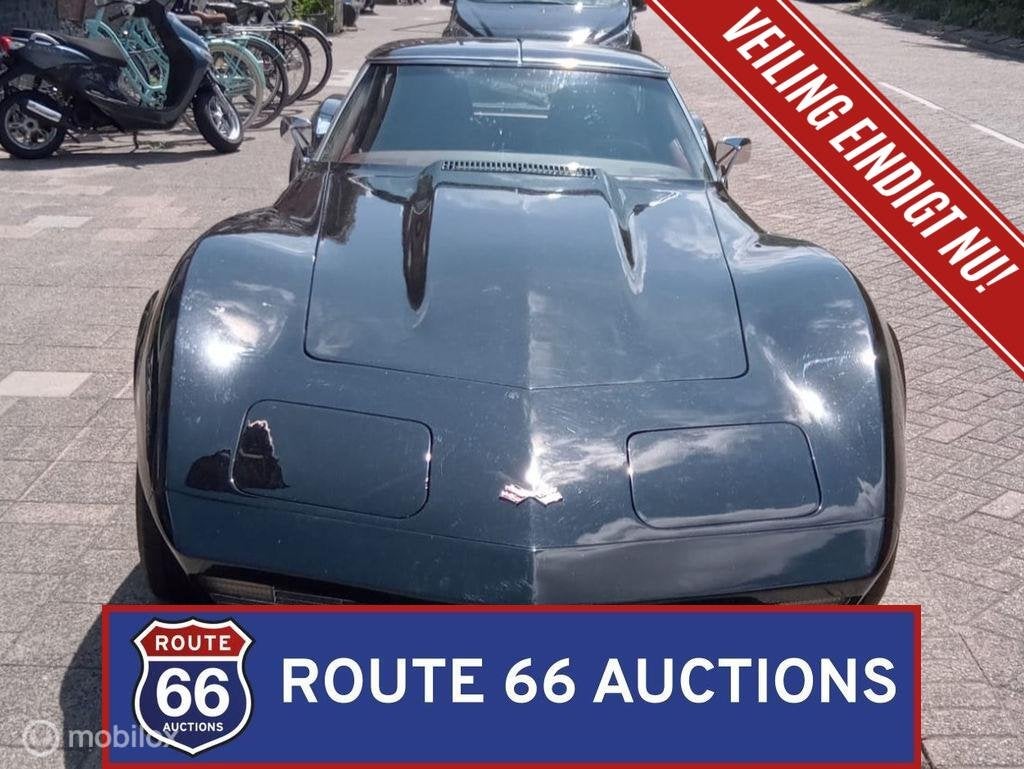 Chevrolet Corvette Stingray | 1974 | Route 66 Auctions, Auto's, Overige carrosserieën, Chevrolet, Zwart, Bedrijf