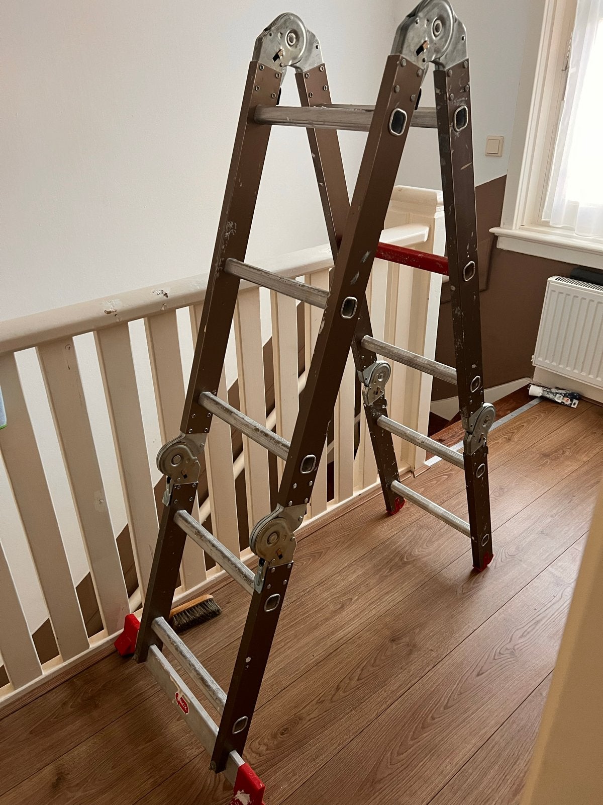 Atrex Opvouwbare Ladder/Trap met platform - Goede Staat, Doe-het-zelf en Verbouw, Ophalen, Gebruikt, Ladder, Opvouwbaar of Inschuifbaar