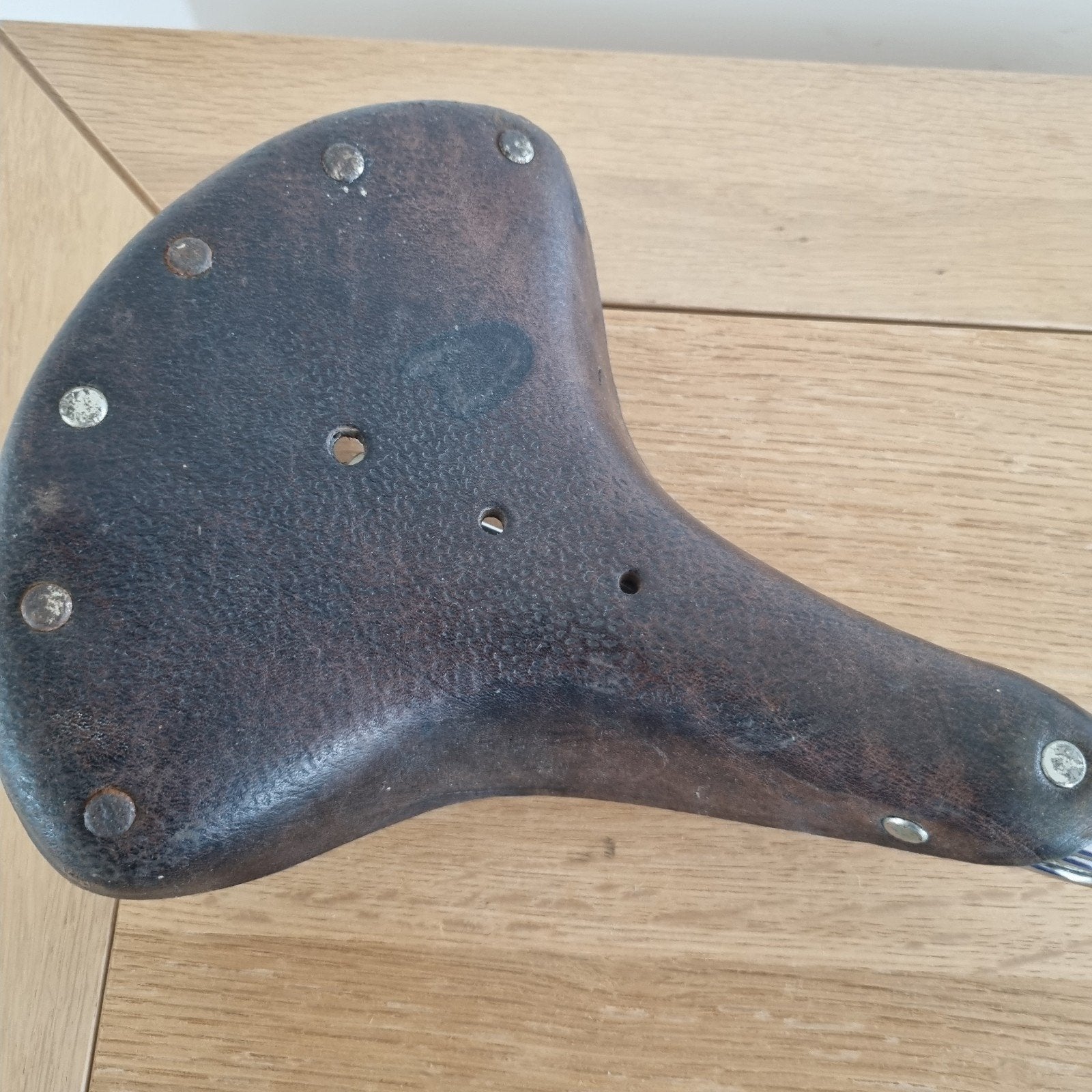 Vasad Leren Fietszadel met Veren - Vintage Stijl, Toerfiets, Gebruikt, Leer, Ophalen of Verzenden