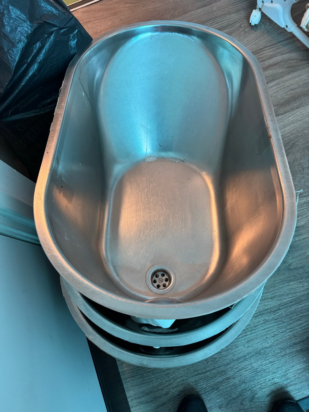 RVS Commode Wasbak - Ideaal voor Baby's (0-4 jaar), Overige merken, Gebruikt, Ophalen of Verzenden, Badje