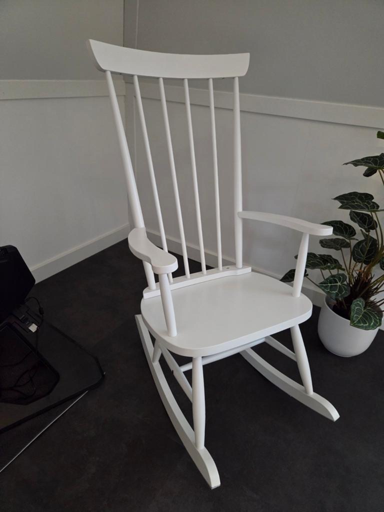 Vipack Rocky Schommelstoel Wit, Ophalen, Modern, Scandinavisch, Wit, Zo goed als nieuw