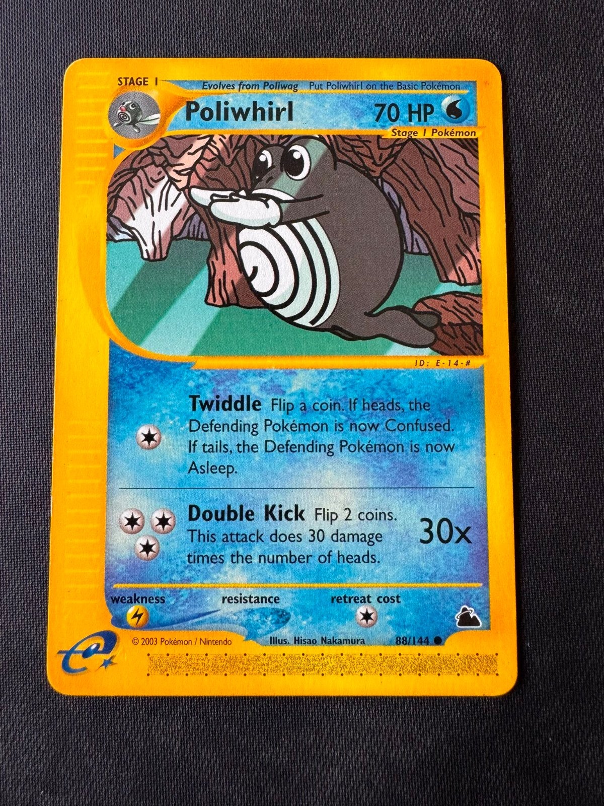 Poliwhirl Pokémon Kaart 88/144 - Vintage (2003), Ophalen, Gebruikt, Losse kaart