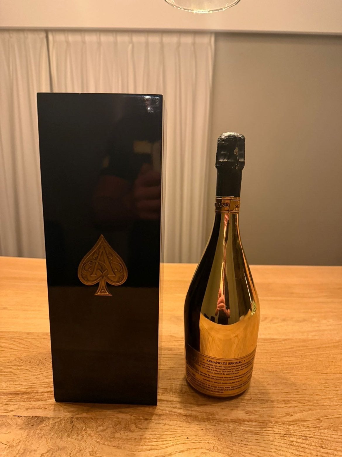 Armand de brignac 0,75 fles vol, Frankrijk, Ophalen of Verzenden, Zo goed als nieuw, Rode wijn