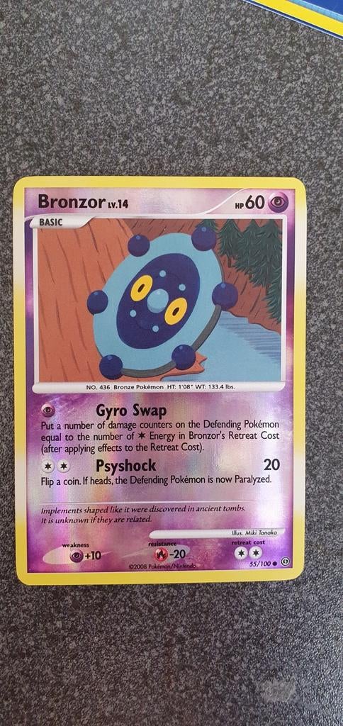 Bronzor 55/100  reverse holo pokemon kaart, Ophalen of Verzenden, Zo goed als nieuw
