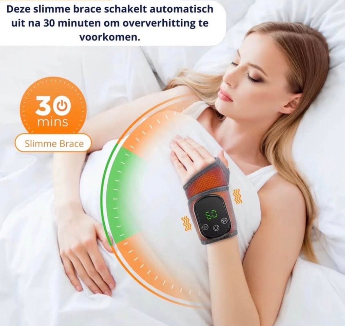 Verwarmde Massageband voor Pols - Pijnverlichting & Herstel, Ophalen of Verzenden, Nieuw, Apparaat