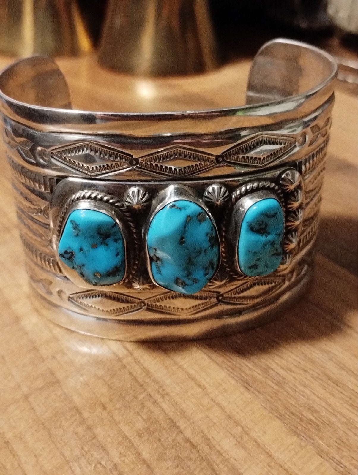 Sterling zilveren Navajo bracelet cuff armband P. Sunbird, Ophalen of Verzenden, Nieuw, Zilver, Zilver
