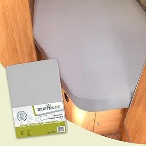 Jersey hoeslaken Frans bed wit,lichtgrijs,zand of antraciet, Caravans en Kamperen, Caravan accessoires, Dexitex.nl, Verzenden