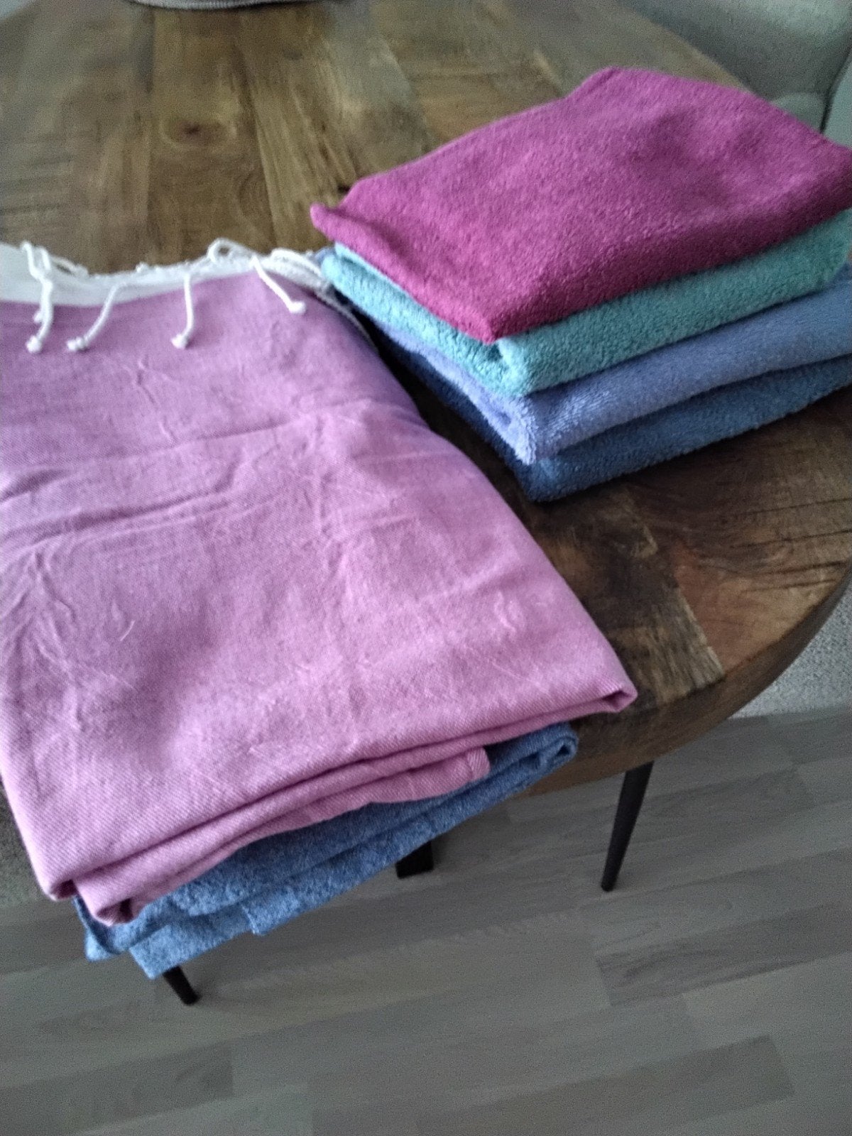 Diverse handdoeken en hamamdoeken, Ophalen of Verzenden, Gebruikt, Meerkleurig, Textiel