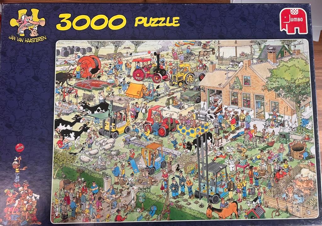 Van Haasteren 3000 stukjes, Hobby en Vrije tijd, Ophalen, Meer dan 1500 stukjes, Gebruikt, Legpuzzel