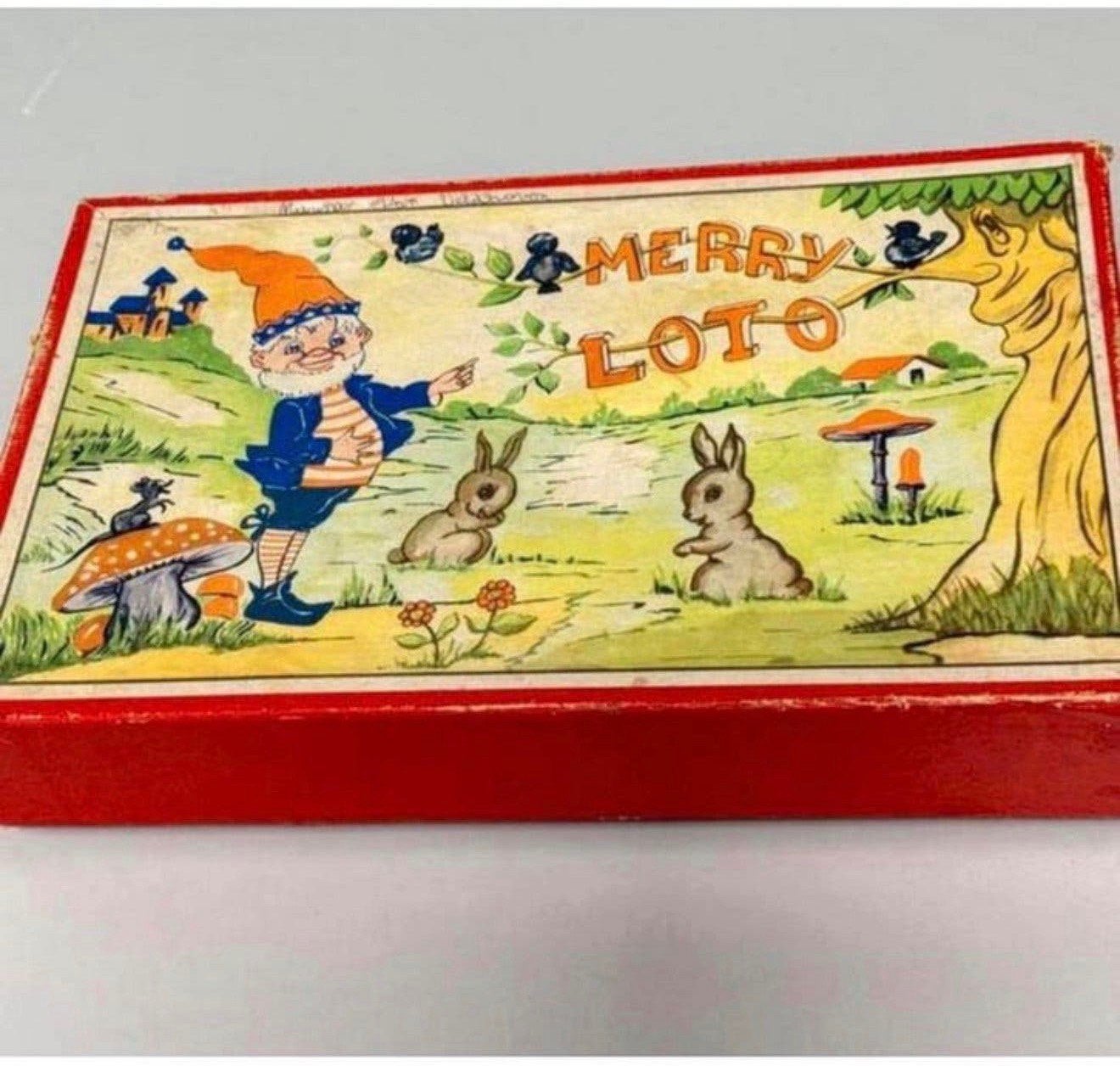 1950 antiek Vintage Bingospel, Merry Loto zeldzaam bingo, Ophalen of Verzenden