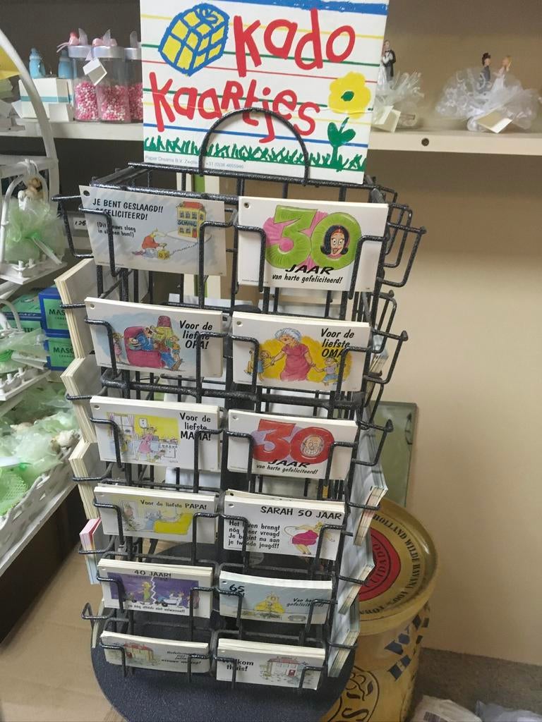 Te koop partij bedanktkaartjes incl presenteermolen, Ophalen of Verzenden, Nieuw