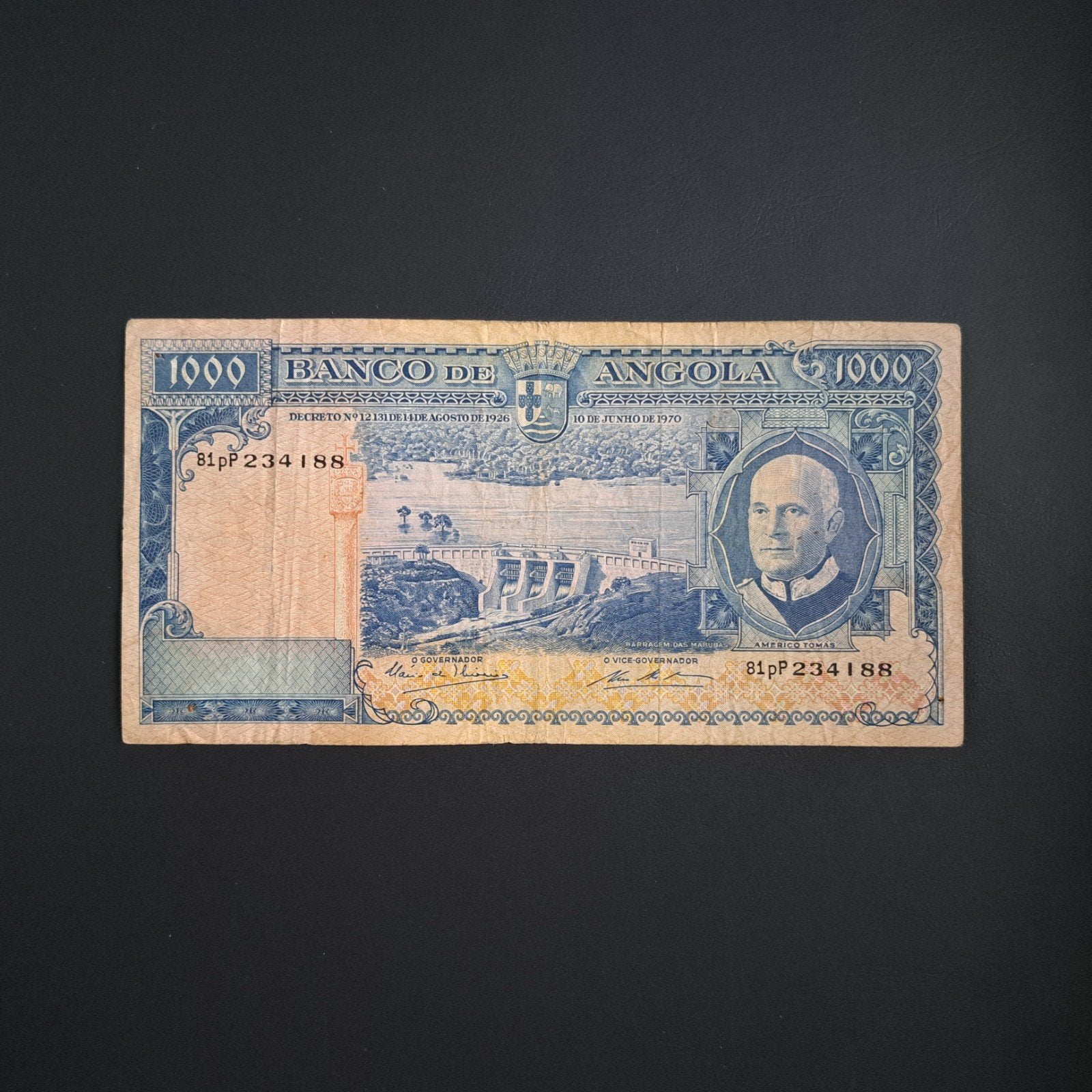 1000 escudo Angola #045, Verzenden, Overige landen, Los biljet