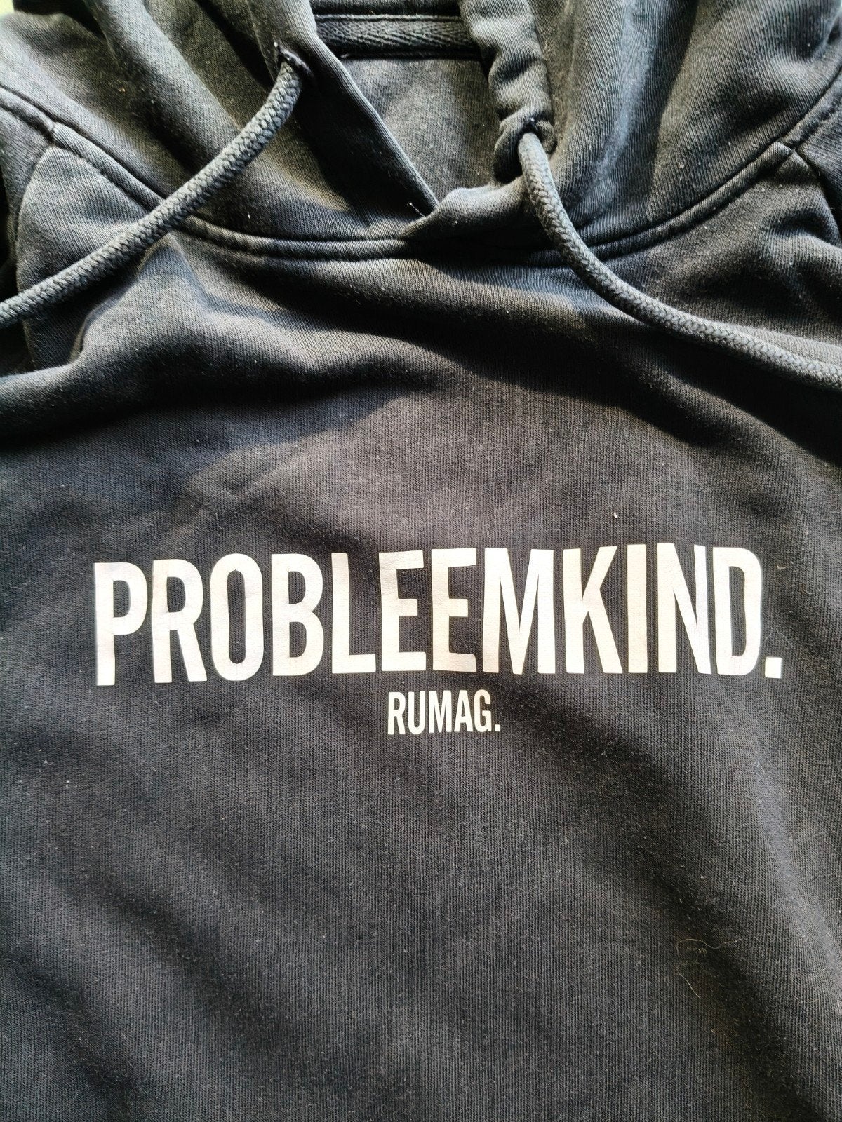 Zwarte hoodie 'PROBLEEMKIND. RUMAG.', Ophalen of Verzenden, Gedragen, RUMAG.