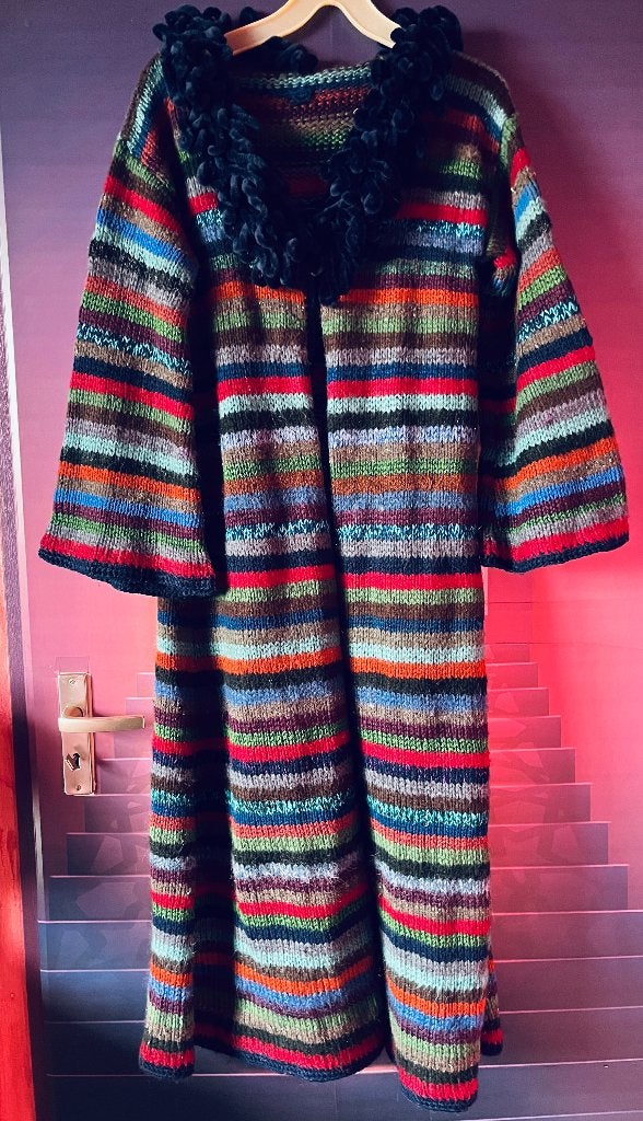 Kleurige lange hippie vest/mantel Ibiza style 38/40 nu 135€, Maat 38/40 (M), Overige kleuren, Nieuw, Ophalen of Verzenden