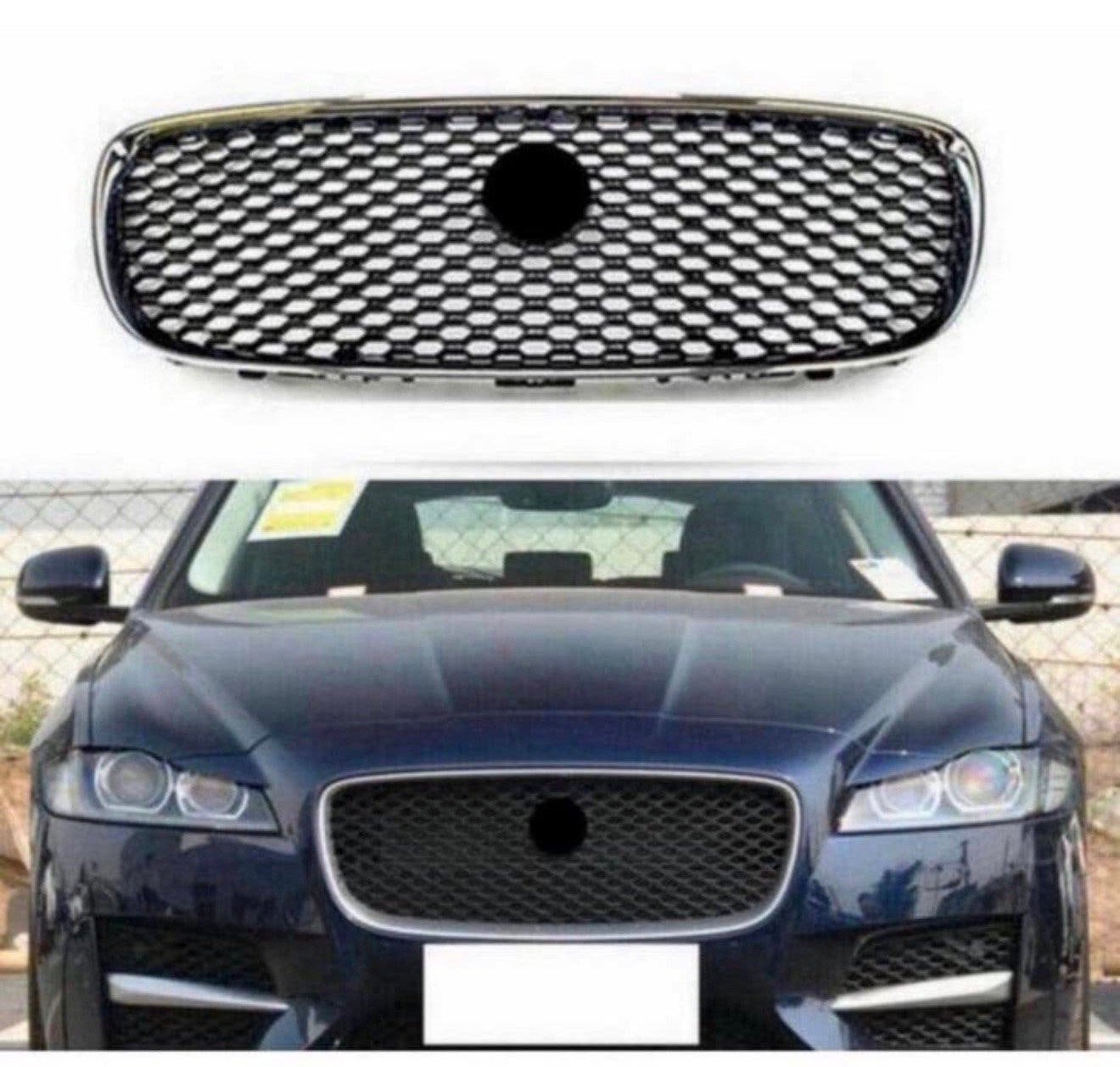 Jaguar XF XFR 2016-2020 grill grille chrome chroom zwart NEW, Ophalen of Verzenden, P, P, P
