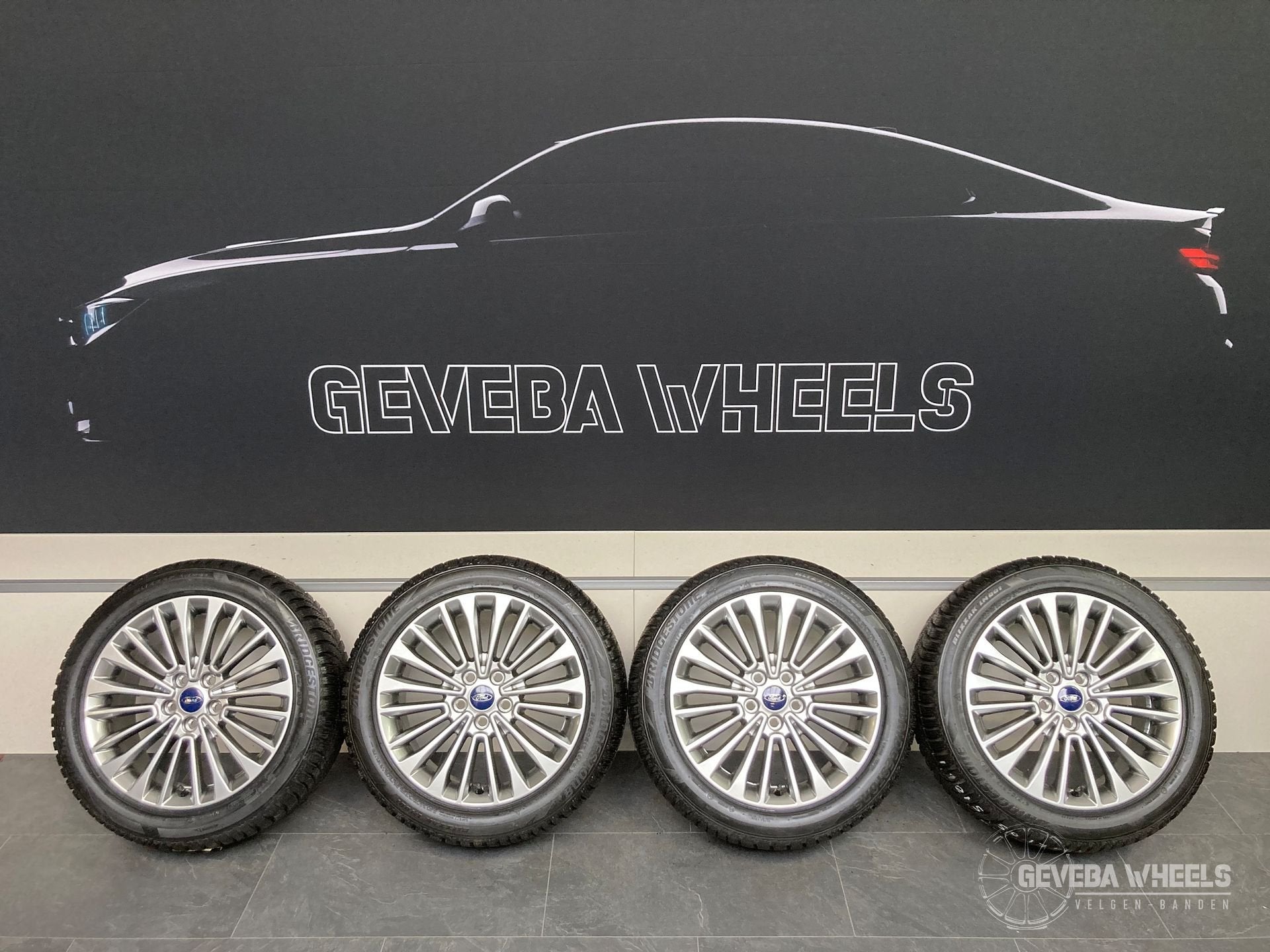 17 inch originele Ford Focus ST velgen + winterbanden DEMO, -, -, Banden en Velgen, 17 inch